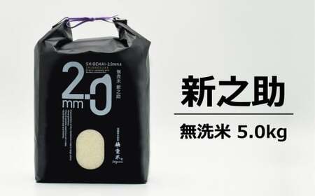 【令和7年産米】新之助 無洗米 5kg 重米2.0シリーズ 至極の大粒米 [Y0489]