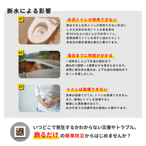 災害用トイレ アートトワレ 2個セット(青い花・レモン) 非常用トイレ 防災グッズ
