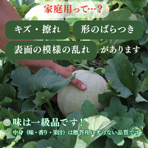 【ふるさと納税】先行受付＜メロン 2玉 合計約3kg＞ サンライズメロン 赤肉 めろん 赤 果物 フルーツ 果実 家庭用 旬 ちょっと訳あり【常温】高知県 佐川町 はちきんの店 ＜2026年7月中旬頃～8月中旬頃までに発送予定）＞