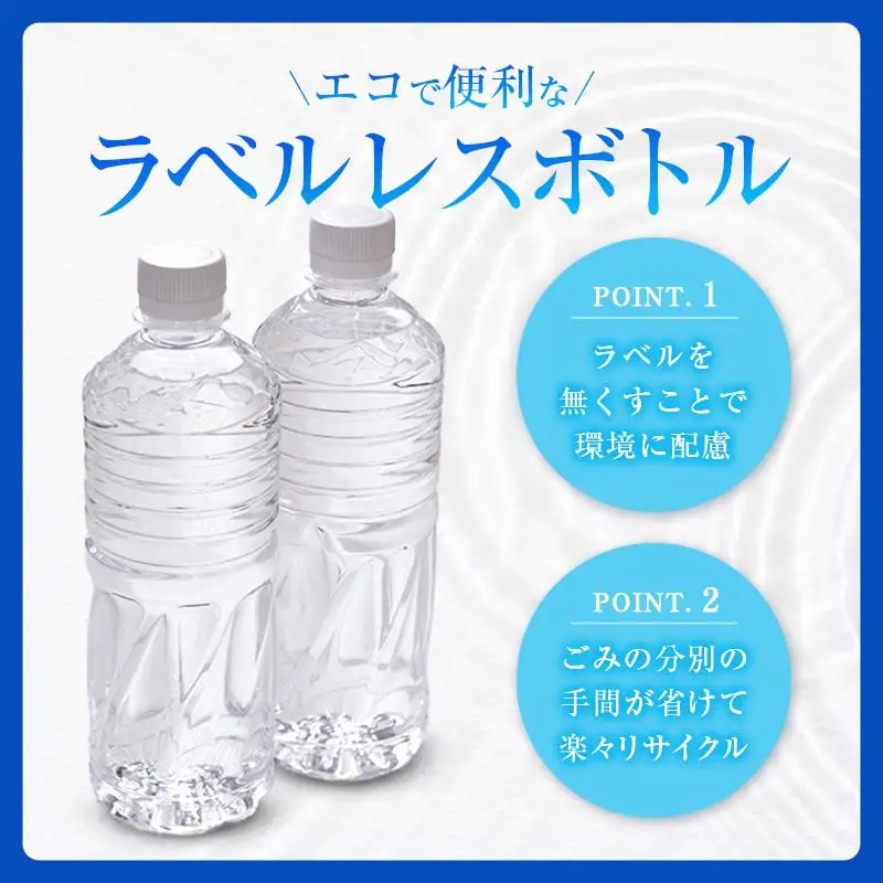 シリカ 朝の天然水 555ml 48本 ラベルレス 中硬水 ミネラルウォーター シリカ水 ケイ素 常温保存 備蓄 防災 宮崎県 霧島連山