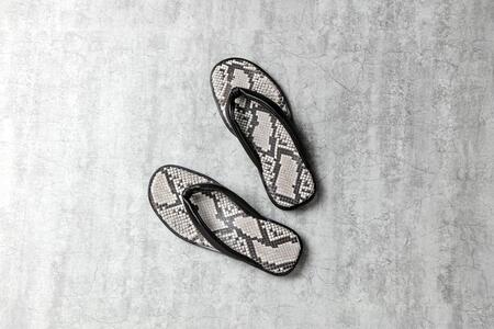 TUっKAKE Python（パイソン）　ユニセックス ファッション 靴 シューズ 栃木レザー つっかけ BN003 XXS（22.5〜23.0cm）