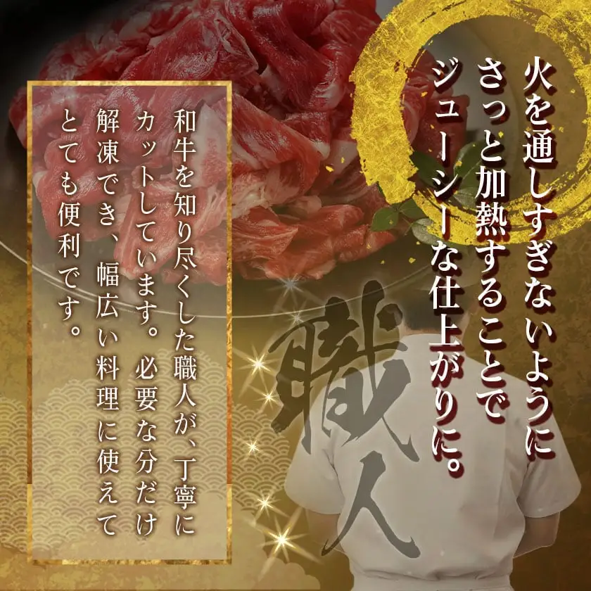 宮崎牛切り落とし【小分け】200g×3〔12-J704〕_(都城市) 宮崎県産 宮崎牛 ウデ バラ モモ 肩ロースが混在 小分けパック