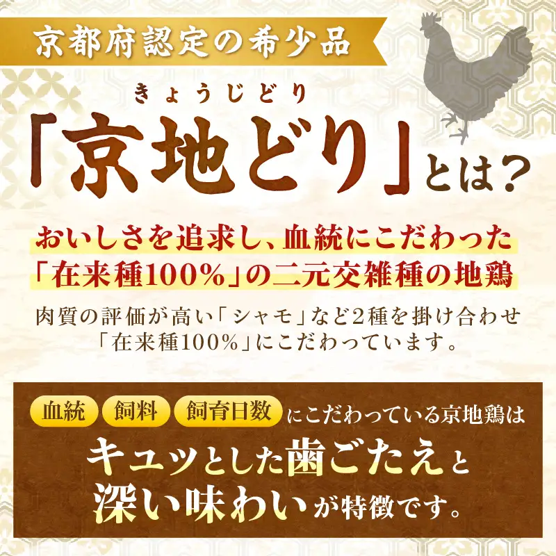 【鶏肉】小分け 京地どり むね 400g 地鶏【鶏肉】