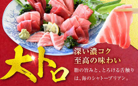天然 本まぐろ大トロ＆赤身 各4柵（計約1.8kg）  【横須賀商工会議所 おもてなしギフト事務局（本まぐろ直売所 横須賀本店）】[AKAK114]