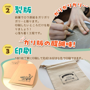 ガリ版体験　ペアチケット _ ガリ版 体験 2名様 謄写印刷 電力を使わない 手刷り 印刷技法 手描き 温かみ 優しい 雰囲気 印刷物 作成 レトロ 味わい深い 製版 印刷 すべての工程 体験チケット 券 利用券 記念 福岡県 久留米市 送料無料  〔Rd038〕