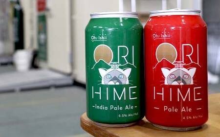 【Toshi Ishii】日本を代表するブリューマスターが造る「ORIHIME」3種飲み比べ Pale Ale 355ml×3缶 IPA 355ml×3缶 French Saison 355ml×2缶【 クラフトビール お酒 栃木県 足利市 】  F7Z-1436