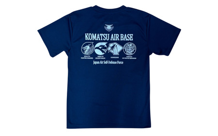 小松基地ドライTシャツ ネイビー（Sサイズ）小松基地 自衛隊 Tシャツ