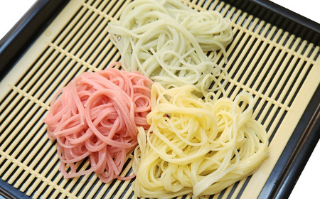 竹田3色そうめん （ スイートコーン ・ かぼす ・ トマト ）各2袋 計約540g（約90g×6袋）