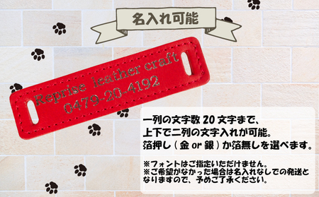 【名入れ 可能】 猫の首輪 ライム レザー 猫