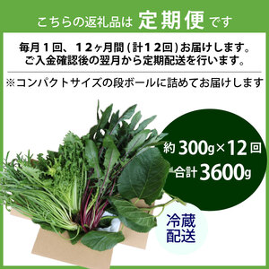 【爬虫類用】【定期便12回】 季節の葉っぱ詰め合わせ セット 約 300g コンパクトサイズ ( 定期便 12カ月 草食 雑食 爬虫類 動物 ペットフード ペット リクガメ カメ イグアナ ごはん ご飯 おやつ 野菜 葉 葉野菜 旬 栄養 安心 新鮮 きよしファーム 南丹市 京都府 京都 )