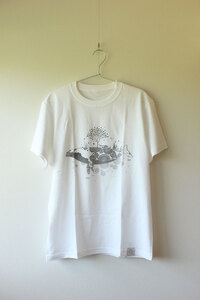 【かめいち堂 Tシャツ 】　大きなザトウクジラ Lサイズ 綿100%