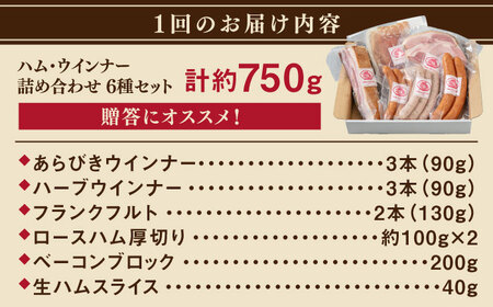 【全6回定期便】＼DLG金賞・銀賞受賞！／糸島の陽光 ハム 6種 セット 6 糸島市 / 志摩スモークハウス ハム ソーセージ 食べ比べ [AOA051]
