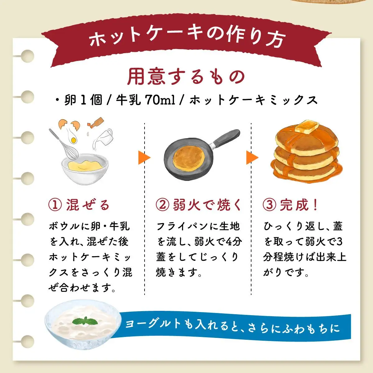 RICOのホットケーキミックス3個セット | お菓子 ホットケーキ スイーツ 料理 手作り パンケーキミックス ホットケーキミックス パンケーキ ふわふわ ふわもち ふっくら もちもち 北海道 岩見沢市