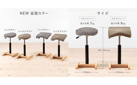 椅子 バランスシナジー カバー付き 選べる シート カラー 腰痛対策椅子 腰痛対策 家具 Sシートシックグレーベージュ