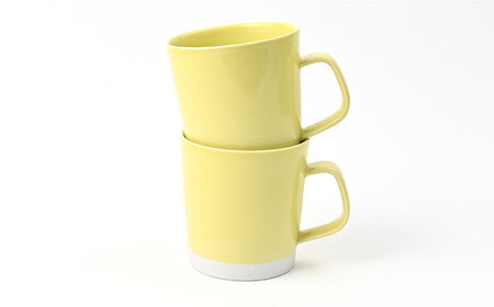 【波佐見焼】 Pasty（パスティー）　マグカップ　パステルイエロー　ペア　2個セット【福田陶器店】[PA409]