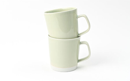 【波佐見焼】 Pasty（パスティー）　マグカップ　パステルグリーン　ペア　2個セット【福田陶器店】[PA411]