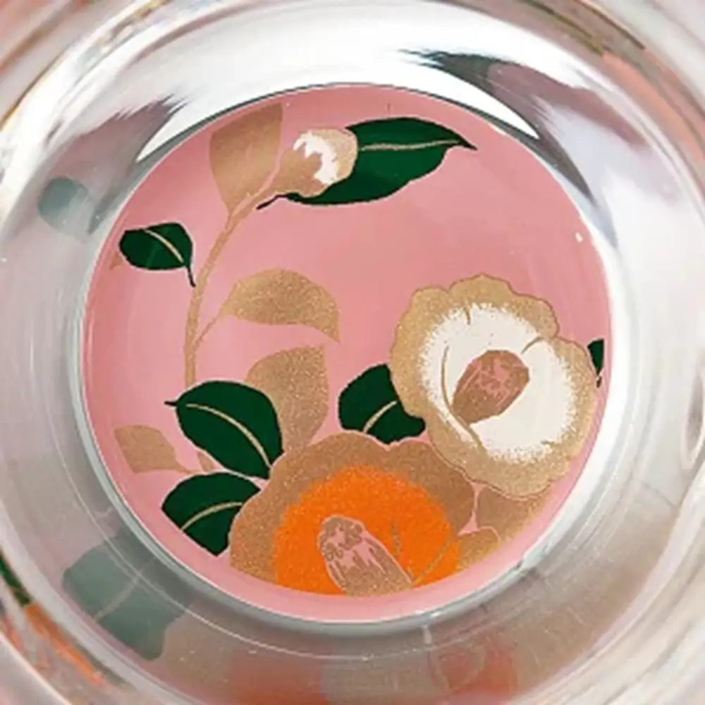 みよし漆器本舗 紀州塗り ぬりもん de Verre 耐熱マグカップ 蒔絵 ペアセット 黄＆ピンク 330ml