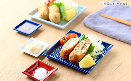 【波佐見焼】麻彫り　レリーフ　角皿　中　白　2枚セット　食器 皿【翔芳窯】[FE421]