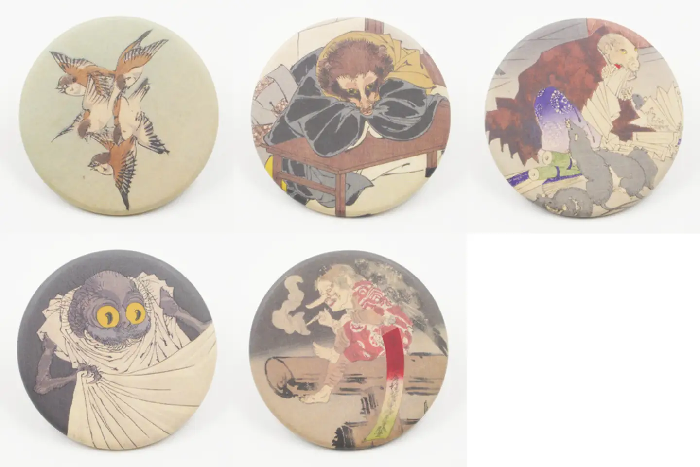 オリジナル【浮世絵缶バッジ】16点セット／名古屋刀剣博物館