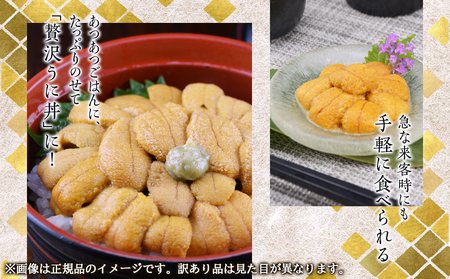 【訳あり・数量限定】北海道産 うに キタムラサキウニ 100g ミョウバン不使用