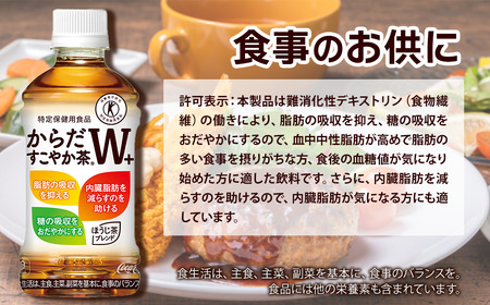 【3回定期便】 からだすこやか茶W+ 350mlPET_24本入り 1ケース｜ トクホ 特定保健用食品