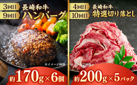 【12回定期便】長崎和牛2名[ECS073] 長崎和牛 国産 牛肉