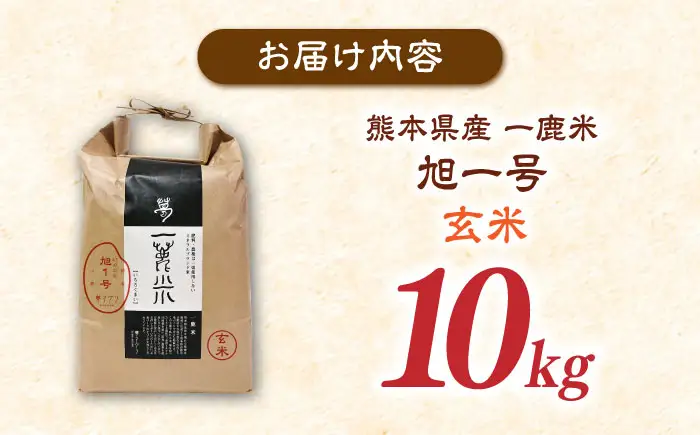 〈令和7年度産米〉 【先行予約】 【天日塩を使用】一鹿米 旭一号 米 玄米 10kg【株式会社 夢アグリ】 令和7年産 [ZCL017]