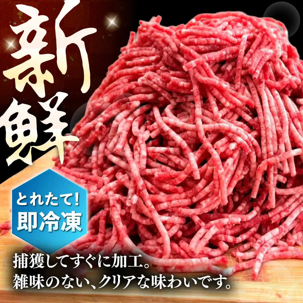 猪肉 ミンチ 3kg 雲仙いのしし / ひき肉 肉 イノシシ ジビエ いのしし ハンバーグ / 南島原市 / もりのめぐみ[SDB014]
