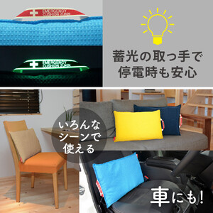 (株)TOKAIがお届けする「ファシルの防災クッション」　（ハワイアンブルー）