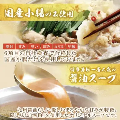 Y61-11 博多若杉 【訳あり】牛もつ鍋セット(2人前×2)  4人前 もつ鍋