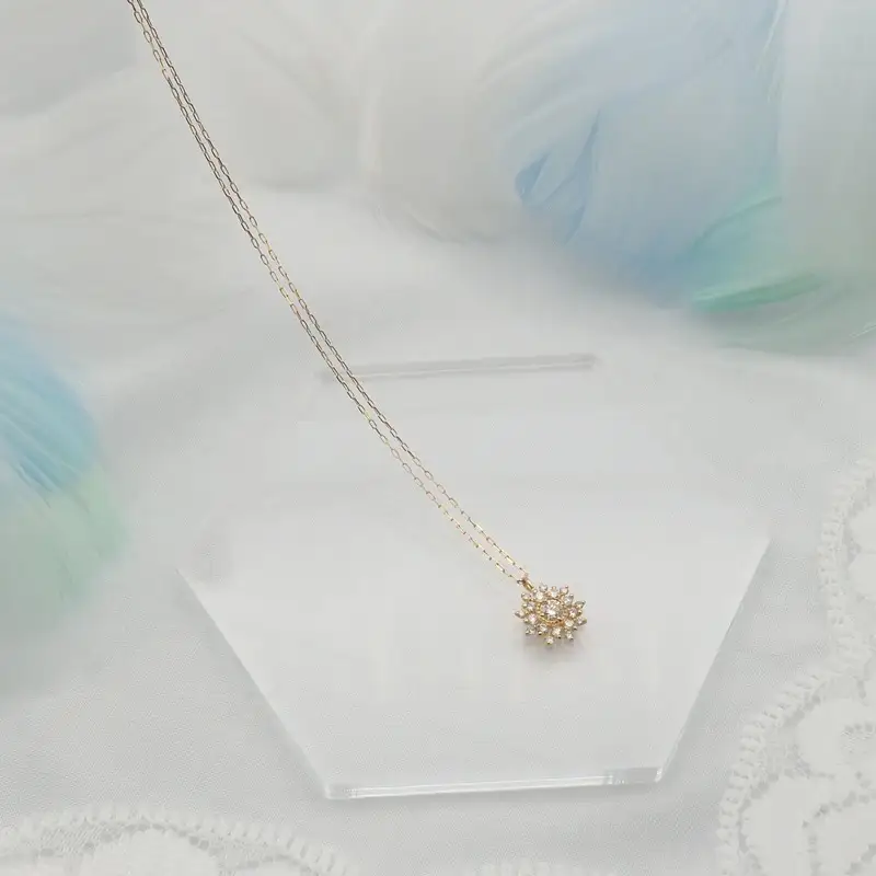 K18 0.15ct ダイヤモンド ペンダントネックレス HH-019752 SWBT016-k18