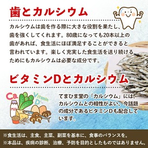 No.1289-B ＜定期便・全6回(隔月)＞カルシウム(1袋186粒入・2袋×6回 計12袋) 鹿児島 日置市 健康食品 サプリ 栄養バランス 食生活 安心安全 カルシウム 乳製品 歯 骨 にぼし 煮干し ビタミンD 定期便 頒布会【てまひま堂】