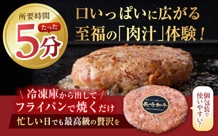 【6回定期便】【肉汁、洪水警報】長崎和牛 手ごねハンバーグ 1.5kg(150g×10個) / 国産 牛肉 和牛 肉 a5 ハンバーグ はんばーぐ 小分け / 諫早市 / 野中精肉店[AHCW135]