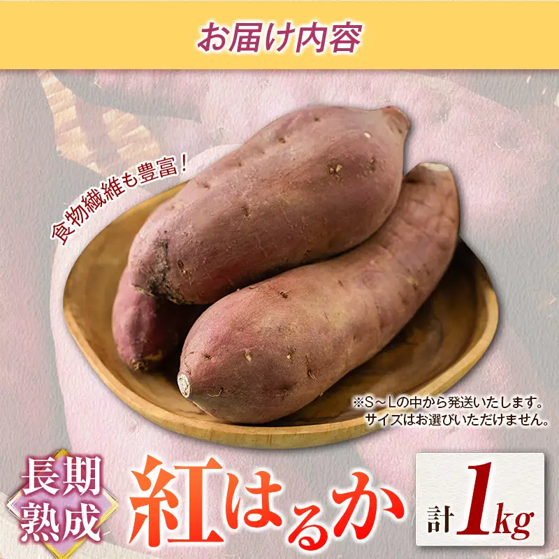 長期熟成 紅はるか 計1kg 宮崎県都城市産 さつまいも サツマイモ
