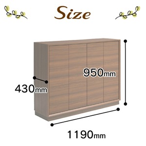 【組立不要】大川家具 シューズボックス［四季］幅119cm _ 大川家具 シューズボックス 四季 幅 119cm 選べる カラー ブラウン ナチュラル ロータイプ 国産 靴箱 組立不要 可動棚 有効活用 玄関収納 木質感 上品 デザイン インテリア 収納 リビング収納 キャビネット 日本製 お取り寄せ 福岡県 久留米市 送料無料  〔Qd125〕