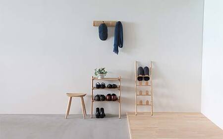 旭川家具 コサイン リーフラック 北海道タモ HOKKAIDO WOOD インテリア 木工 工芸品 F6S-504