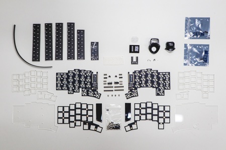 【黒】トラックボール付き40%左右分割キーボードキット Keyball44 自作 キット トラックボール 左右分割キーボード リバーシブル 設計 基盤 キーボード カスタム PC パソコン 配列 キー [Q3017]