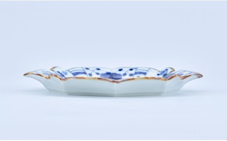 有田焼 間取芙蓉 輪花銘々皿 【まるぶん】 食器 うつわ 取皿 染付 お皿 30000円 3万円 A30-838