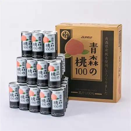 【果汁100%桃ジュース】青森の桃100(195g×30缶)【1660765】