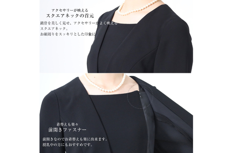 AI375-f Marycoco 洗える Vネックカラージャケット 前開き ワンピースアンサンブル [MKV-2009 ジャケット ワンピース レディース Vネック きれいめ メアリーココ 長崎県 島原市 ]