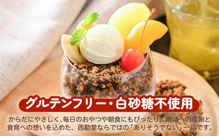 グルテンフリー おやつグラノーラ スタンドパック 2袋入り (70g×2袋) 添加物・白砂糖不使用 【オートミール アーモンド おから 小豆 おやつ 健康 栄養 ヨーグルト 牛乳 シリアル 朝ごはん 朝食 加工食品 小分け】 [A-12844]