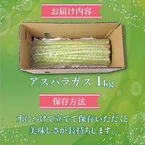 【訳ありアスパラ】 さぬきのめざめ 1kg アスパラ 配送：3月中旬～10月中旬