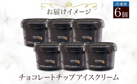 nicao チョコレートチップアイスクリーム 6個　北海道　アイス