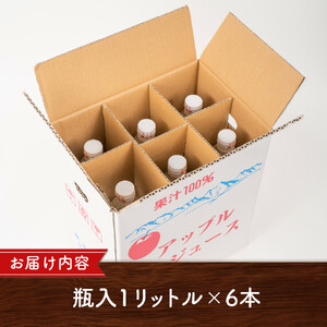 りんご ジュース 6本 × 各1000ml 大町産 箱入り りんごジュース 長野 信州