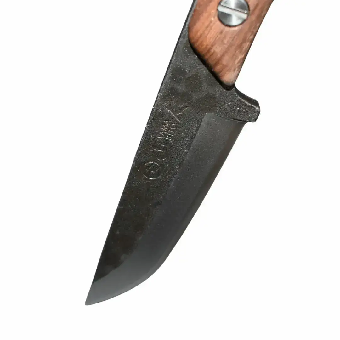 [山人] フルタング鉈ナイフ ウォールナット柄　本革ケース付　フルタング仕様　キャンプ用品　アウトドア用品　燕三条【085S004】