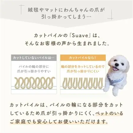 さらふわ カットパイル キッチンマット 50×180cm　グリーン(suave-CUT)【1668572】