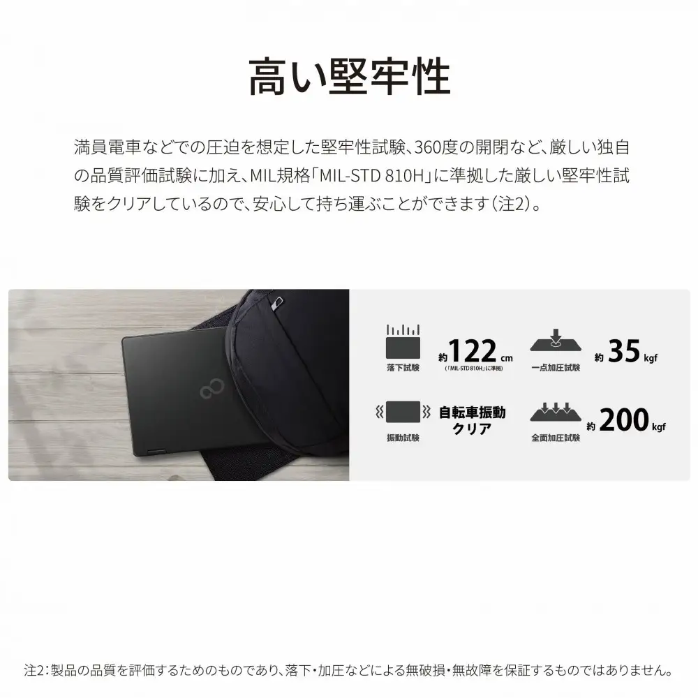 パソコン FMV LIFEBOOK WQ1/K1  Windows11 Intel Celeron N4500 メモリ8GB 約128GB フラッシュメモリ Officeなし