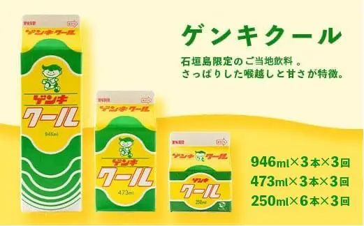 【定期便_3回】八重山ゲンキ乳業 全種バリューセット　GN-4_3t