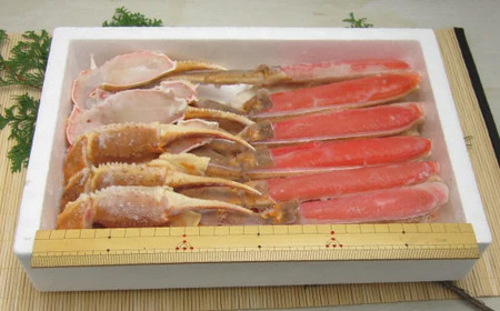 生ずわい蟹 1kg（ハーフポーション「カット済み」）「かに鍋・かにしゃぶ・海鮮BBQにオススメ」｜ かに カニ ずわい蟹 ズワイガニ 1kg ポーション むき身 しゃぶしゃぶ 鍋 カニ鍋 海鮮 BBQ バーベキュー 簡単調理 冷凍 大阪府 阪南市