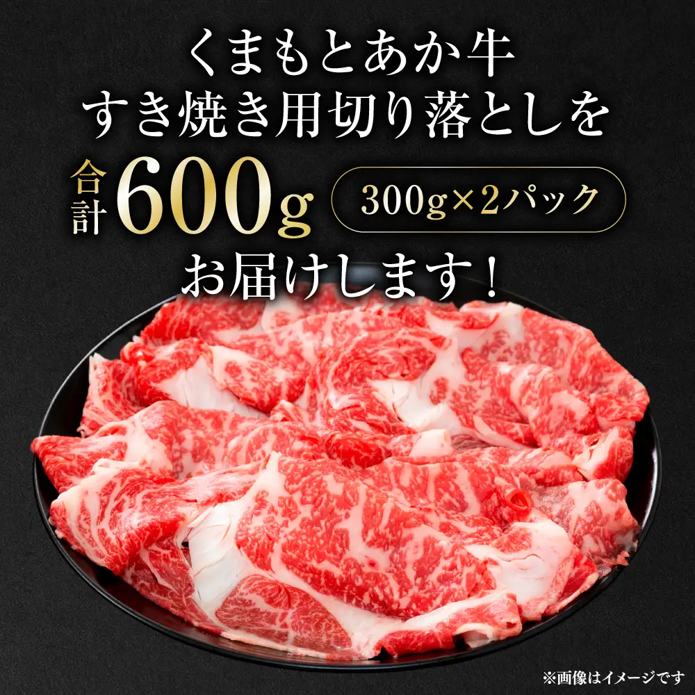 熊本県産 GI認証くまもとあか牛 すき焼き用 切り落し 600g 牛肉 あか牛 赤牛 お肉 切り落とし すきやき しゃぶしゃぶ おかず お取り寄せ グルメ 冷凍